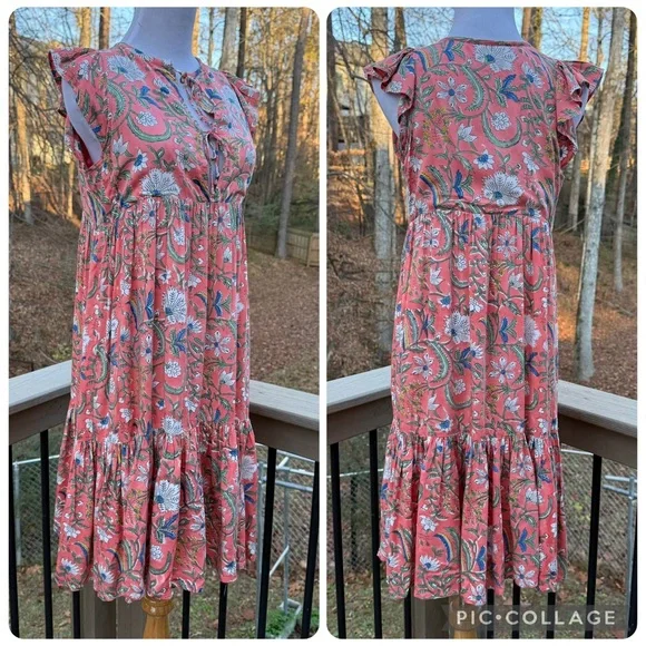 Emerson Fry India Collection Angel Dress 2 in Chelsea Floral size XS
